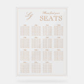 Moderne Terracotta Monogram Script Hochzeitsstube Acrylschild (Vorderseite)