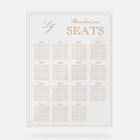 Moderne Terracotta Monogram Script Hochzeitsstube Acrylschild (Vorderseite)