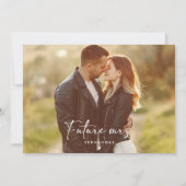 Moderne Terracotta Mrs. Foto Brautparty Einladung (Rückseite)