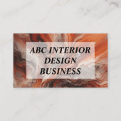 Moderne Terracotta-orange-silberne Marmortypografi Visitenkarte (Vorderseite)