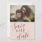 Moderne Terracotta Rette unser Datum Hochzeit Save The Date (Vorderseite)