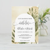 Moderne Terracotta & Sage Couples Dusche Einladung (Stehend Vorderseite)