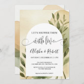 Moderne Terracotta & Sage Couples Dusche Einladung (Vorne/Hinten)