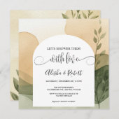 Moderne Terracotta & Sage Couples Dusche Einladung (Vorne/Hinten)