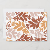 Moderne Terracotta Save the Date botanisch Einladung (Rückseite)