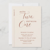 Moderne Terracotta Script Christlich Bible Wedding Einladung (Vorderseite)