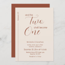 Moderne Terracotta Script Christlich Bible Wedding