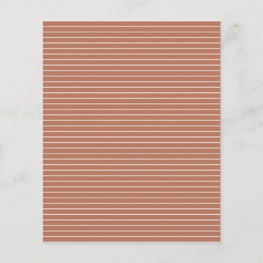 Moderne Terracotta-Skript zeitgenössische Hochzeit (Rückseite)