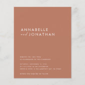 Moderne Terracotta-Skript zeitgenössische Hochzeit (Vorderseite)