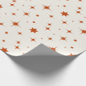 Moderne Terracotta Star Muster Weihnachten Geschenkpapier (Ecke)