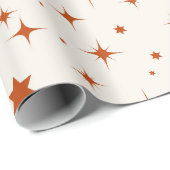 Moderne Terracotta Star Muster Weihnachten Geschenkpapier (Rolleneckpunkt)