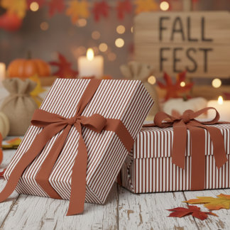 Moderne Terracotta Streifen Muster Geschenkpapier