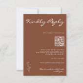 Moderne Terracotta UAWG Response Card RSVP Karte (Vorderseite)