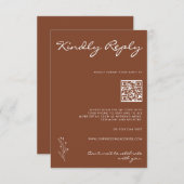 Moderne Terracotta UAWG Response Card RSVP Karte (Vorne/Hinten)