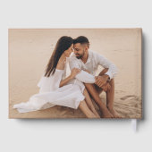 Moderne Terracotta- und Gold Foil-Script-Hochzeit Gästebuch (Rückseite)