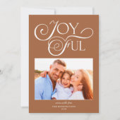 Moderne Terracotta Weihnachten Feiertag Foto (Vorderseite)