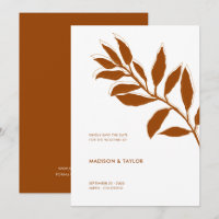 Moderne Terracotta Zwei Tone Botanische Illustrati