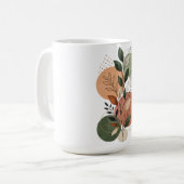 Moderne Terrakotta-Abstraktformen und Botanik Le Kaffeetasse (Vorderseite Links)