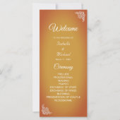 Moderne Terrakotta-Blumen-Hochzeitsprogramm (Vorderseite)