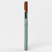 Moderne Terrakotta-Bogen-Teal-Linienkunst im Mitte Case-Mate iPhone Hülle (Hinten/Rechts)