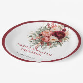 Moderne Terrakotta-Boho-Hochzeitspapierteller Desi Pappteller (Schrägansicht)