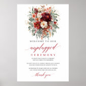 Moderne Terrakotta-Boho-Unplugged-Zeremonie-Schild Poster (Vorne)