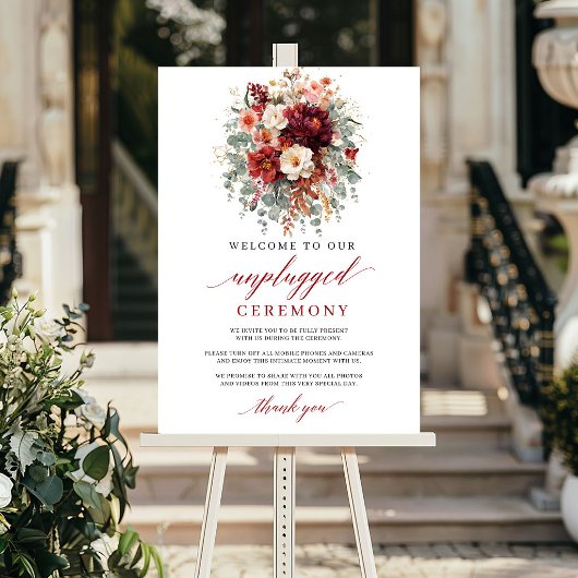 Moderne Terrakotta-Boho-Unplugged-Zeremonie-Schild Poster