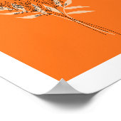 Moderne Terrakotta-Botanik-Linienkunstposter Poster (Ecke)