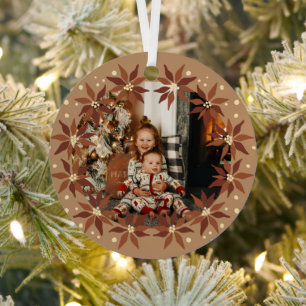 Moderne Terrakotta-Familienbildrahmen Ornament Aus Metall