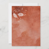 Moderne Terrakotta im Herbst Liebe Brautparty Einladung (Rückseite)