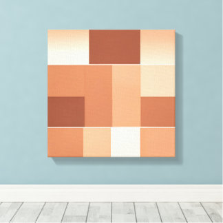 Moderne Terrakotta Minimalistische Geometrie Leinwanddruck