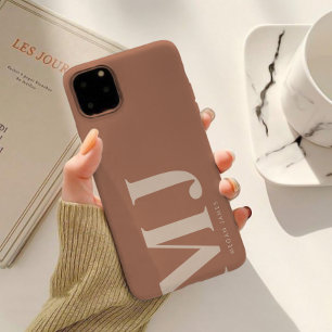 Moderne Terrakotta-Personalisierung mit Monogramm  Case-Mate iPhone Hülle