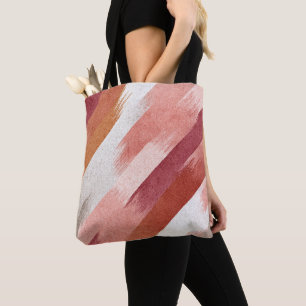 Moderne Terrakotta-Pinselstrich-Patrouille in Rosa Tasche