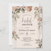 Moderne Terrakotta-Rose Einladung (Vorderseite)