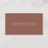 Moderne Terrakotta Roségold QR-Code Professional Visitenkarte (Rückseite)