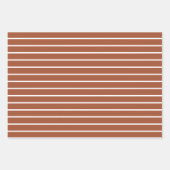 Moderne Terrakotta-Streifen karierte Rastermuster Geschenkpapier Set (Vorderseite 3)