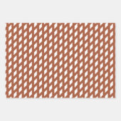 Moderne Terrakotta-Streifen karierte Rastermuster Geschenkpapier Set (Vorderseite)