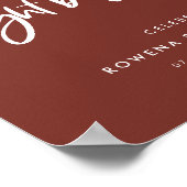 Moderne Terrakotta Willkommen in der Nacht zuvor Poster (Ecke)