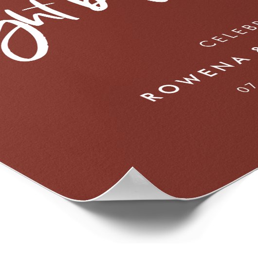 Moderne Terrakotta Willkommen in der Nacht zuvor Poster (Ecke)