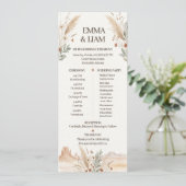 Moderne Terrakotta-Wüsten-Boho-Hochzeitsprogramm Programm (Stehend Vorderseite)