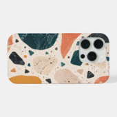 Moderne Terrazzo-Abstrakt-Handyhülle iPhone Hülle (Rückseite (Horizontal))