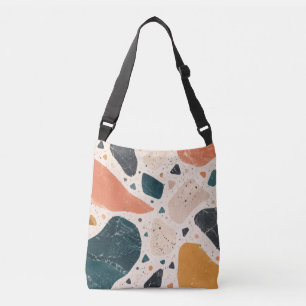 Moderne Terrazzo-Abstrakt-Tasche Tragetaschen Mit Langen Trägern