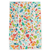Moderne Terrazzo Architektur Designer Farbenfroh Mittlere Geschenktüte (Rückseite)