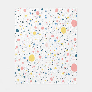 Moderne Terrazzo-Confetti-Punkte-Muster Pastell Fleecedecke