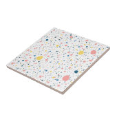 Moderne Terrazzo-Confetti-Punkte-Muster Pastell Fliese (Seite)