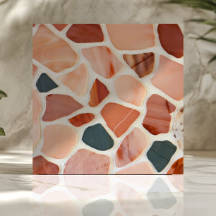 Moderne Terrazzo-Designs mit erdigen Tönen Fliese