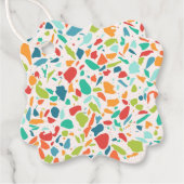 Moderne Terrazzo Farbenfrohe Architektur Designer Geschenkanhänger (Vorderseite)