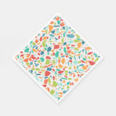 Moderne Terrazzo Farbenfrohe Architektur Designer Serviette (Ecke)