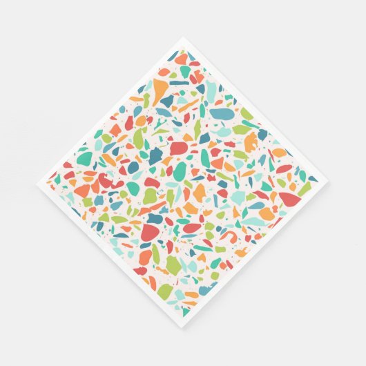 Moderne Terrazzo Farbenfrohe Architektur Designer Serviette (Ecke)