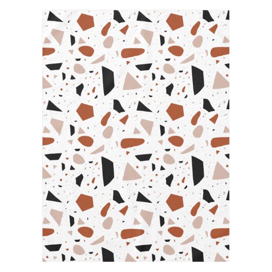 Moderne Terrazzo Geometric Abstrakt Boho Tableclot Tischdecke (Vorderseite)